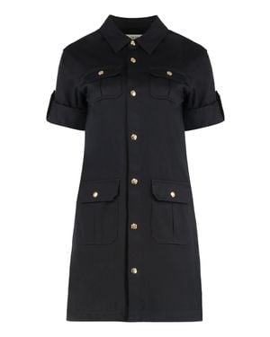 Celine Cotton Shirtdress Dress - Black