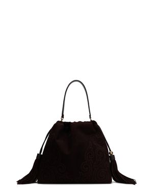 Etro Tassel Handbag With Two Thin Handles - Black