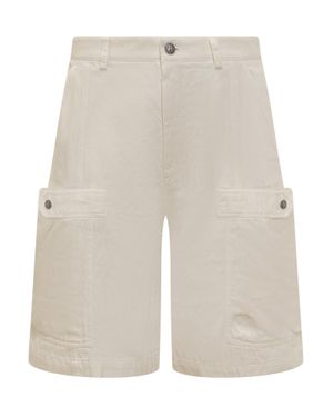 Palm Angels Cargo Mini Shorts - White