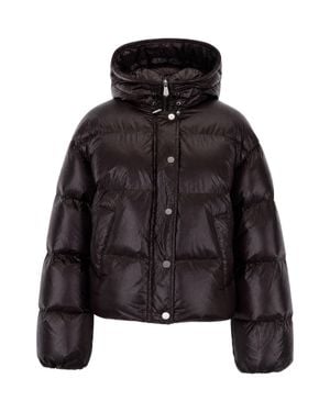 Pinko Hooded Puffer Jacket - Black