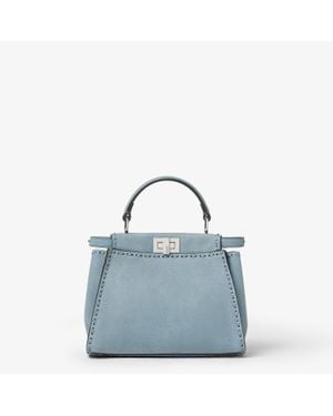 Fendi Peekaboo Mini Selleria Macro - Blue