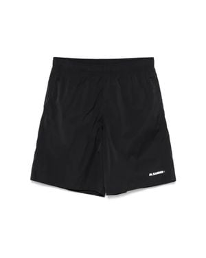 Jil Sander Logo-Print Swim Shorts - Black
