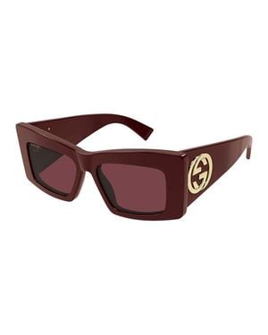Gucci Gg Mini Sunglasses - Red