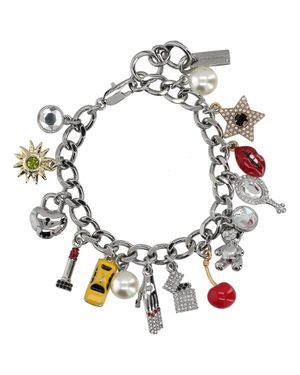 Marc Jacobs Trinket Charm Bracelet Brass Bracelets - White