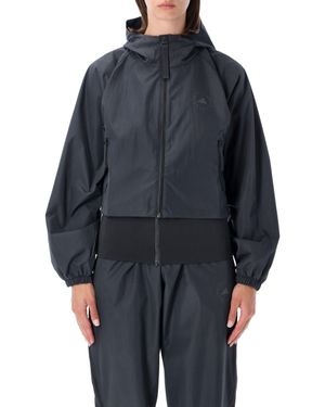 adidas By Stella McCartney Cropped Hooded Track Jacket - Blue