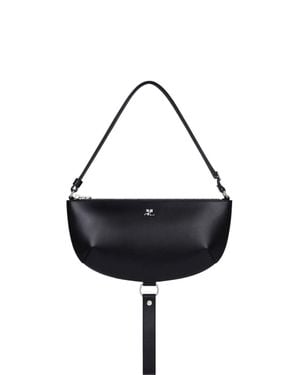 Courreges Holy Eclipse Leather Bag - Black