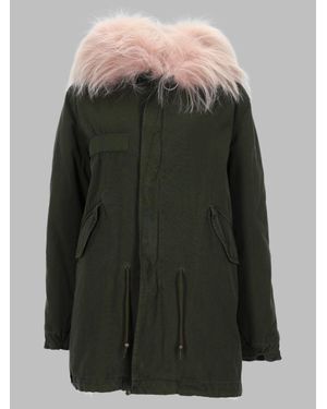 MR & MRS Mini Fur Sports Jacket For - Green