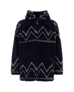 Giorgio Armani Embroidered Teddy Jacket - Blue