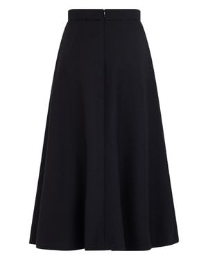 Moncler Wool Midi Flared Dress - Blue