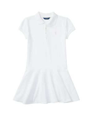 Ralph Lauren Girls' Short-Sleeve Polo Dress - White