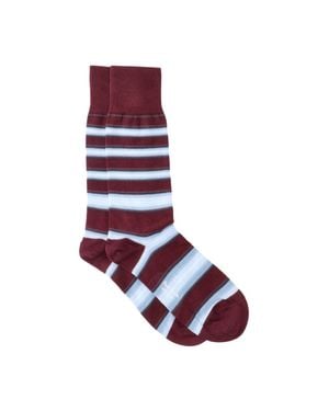 Paul Smith Striped Crew Socks - Red