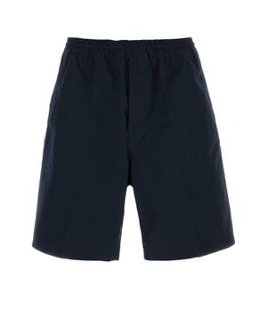 Prada Dark Blue Poplin Bermuda Shorts
