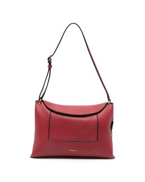 Wandler Mini Leather Shoulder Bag With Magnetic Closure - Red