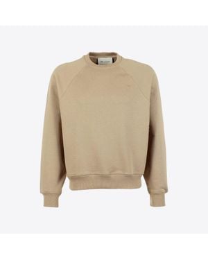 Ami Paris Tonal Embossed Logo Sweatshirt - Natural