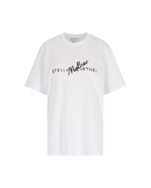 Stella McCartney Lightweight Cotton & Polyester T-Shirt For - White