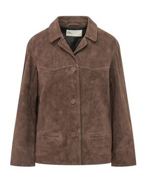 Tory Burch Suede Blazer - Brown