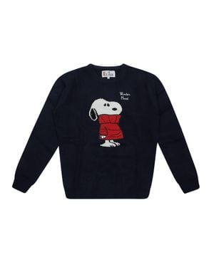 MC2 Saint Barth Kids Douglas Snoopy Tricot Mini Sweater - Blue
