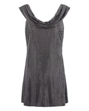 GIUSEPPE DI MORABITO Mini Dress With Rhinestones - Gray