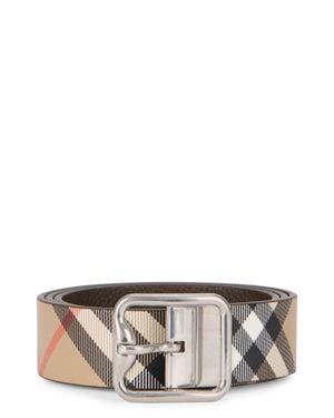 Burberry Reversible Elegant Belt - Gray