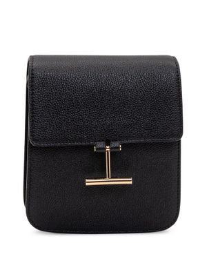 Tom Ford Grain Handbag On Strap - Black