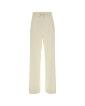 Moncler Cream Wool Pant - White