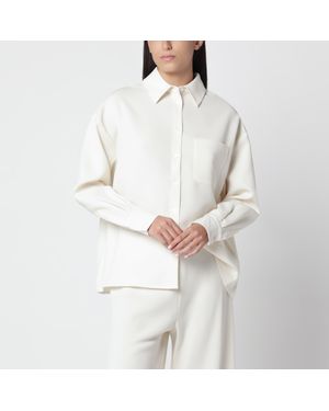 Almada Label Finn Cream Crepe Shirt - White