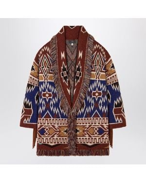 Alanui Amazing Journey Virgin Wool Cardigan - Blue