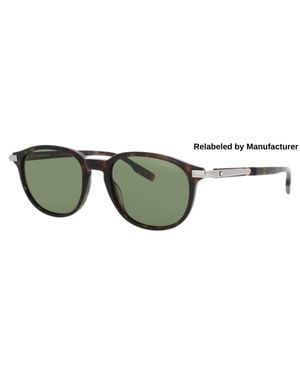 Montblanc Mb0276S Sunglasses, Acetate & Metal Frame, 52-19-145, With Case - Green