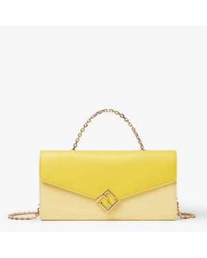 Fendi Mini Chain Pouch For - Yellow