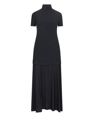 Jil Sander Viscose-Blend Midi Dress - Black