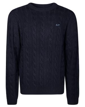 Sun 68 Textured Knit Pullover For - Blue