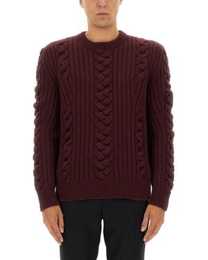 COUTR.COM Alexander Mcqueen Mixed Wool Sweater - Purple
