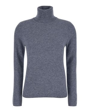 Le Plain Cashmere Turtleneck Sweater For - Blue