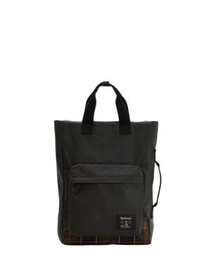 Barbour Waxed Cotton Messenger Bag - Black