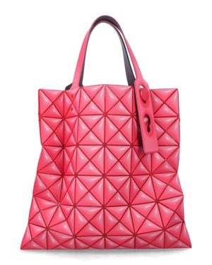 Issey Miyake Miniature Geometric Tote Handbag With Sculptural Triangular Design - Pink