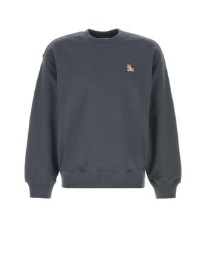 Maison Kitsuné Organic Cotton Logo Sweatshirt - Gray