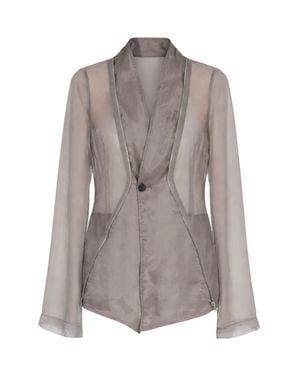 Rick Owens Temple Stag Jkt - Gray