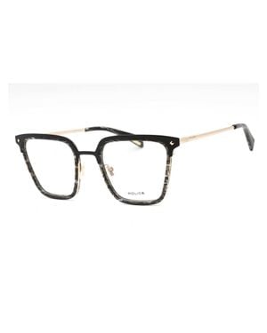 Police Vplg25 Eyeglasses Striped Clear Lens - Multicolor