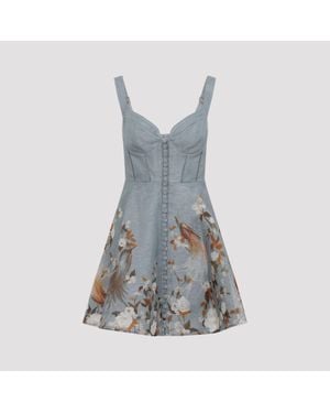 Zimmermann Momentum Corded Mini Dress - Gray
