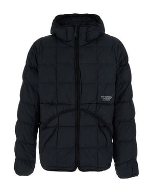 Pas Normal Studios Off-Race Down Liner Puffer Jacket With Tech Fabric, High Collar & Zip Pockets - Blue
