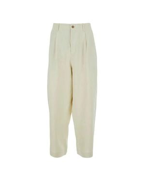 Maison Kitsuné Tailored Pleated Pants For - Natural