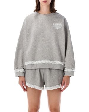 Ganni 100% Organic Cotton Mini Dress - Gray