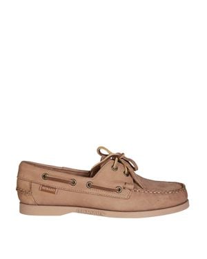 Sebago Nubuck Dockside Moccasins - Brown