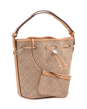 Tory Burch Monogram Bucket Handbag - Pink