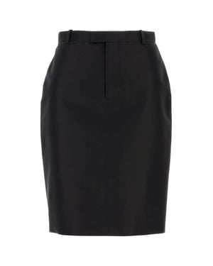 Gucci Fine Silk Faille Skirt - Black