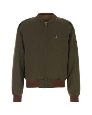Visvim Wool Blend Gunner Down Jacket - Green