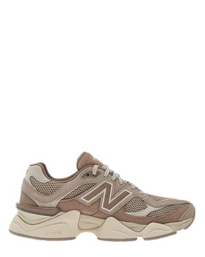 New Balance 9060 Retro-Futuristic Lace-Up Sneaker - Brown
