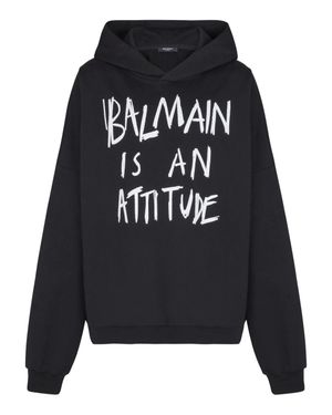 Balmain Attitude Hoodie - Black