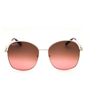 Ferragamo Oversized Designer Sunglasses - Pink