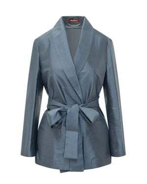 Max Mara Elegant Mini Tunic With Belt - Blue